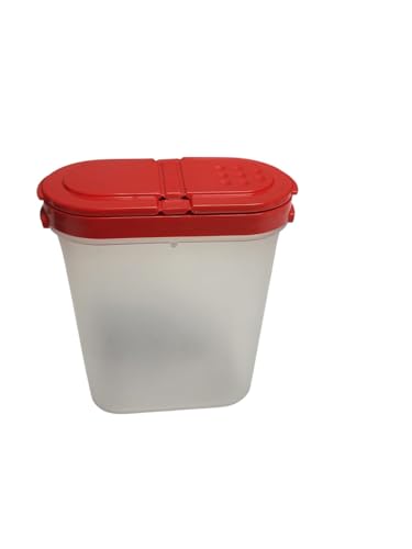 Tupperware Würzling - Salero y pimentero ideal para coche, oficina, camping y viajes – Mini salero y especias (gigante de especias, 270 ml, rojo)