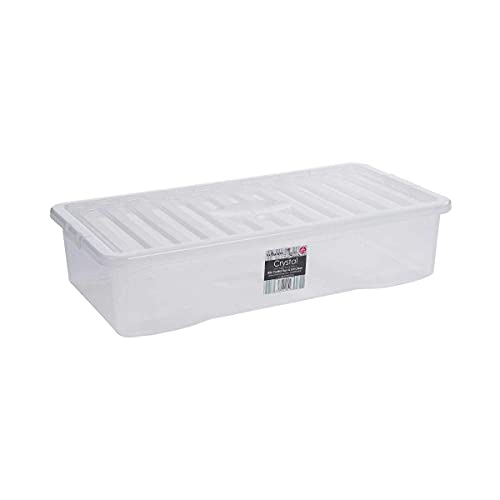 WHATMORE UK 42 Litre Crystal Storage Box and Lid, White