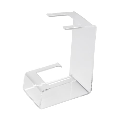 Snorvixre Práctico y elegante estante acrílico transparente que ahorra espacio para organizar platos decorativos, DVD y utensilios de cocina. Expositor de acrílico