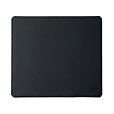 Keychron High-Performance Gaming Mouse Pad, Ultra-Smooth Micro-Weave Surface, Anti-Slip Rubber Base, Durable Stitched Edges, Quiet Mouse Movements - Black- 17.72”x 15.75“