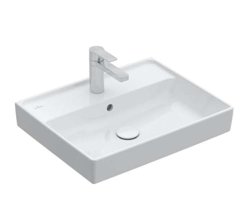 Villeroy & Boch Collaro Waschbecken, 550 x 440 mm, mit Überlauf, ungeschliffen, 4A3355; Farbe: Weiß Ceramicplus