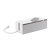 Yamazaki Home Cable Management Box Cord Organizer Box with Lid, Minimalist Cable Storage for Office, ABS Plastic