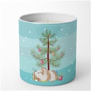 3.75 x 3.25 in. Unisex Silkie Guinea Pig Merry Christmas 10 oz Decorative Soy Candle
