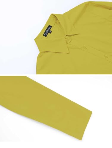 chouyatou Women's Basic Loose Fit Long Sleeve Button Up Maxi Shirt Dress with Pockets4