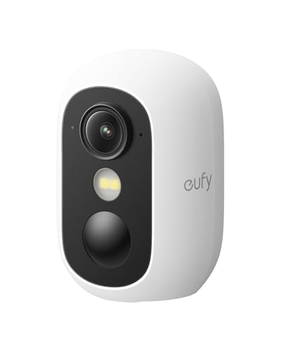 eufy Security eufyCam C35, Wireless Security Camera, Outdoor and Indoor, Magnetic Mount, Colour Night Vision, Subscription-Free On-Device Storage, IP67, Supports Solar Panel, White