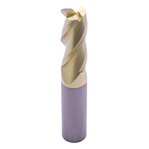Image of 1 /2 inch 3 Flute Solid Carbide Square End Mill, ZrN Coated, for Aluminum | 37 Helix, 1 /2 inch Cutting Dia, 1 /2 inch Shank Dia, 1-1 /4 inch LOC, 3 inch OAL, For Milling Aluminum and Copper