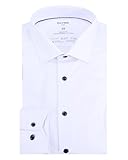 Armlänge: Langarm OLYMP Herren Businesshemd Langarm Luxor 24/Seven,Einfarbig,modern fit,Global Kent,Weiss 00,42