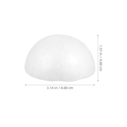 MAGICLULU Wedding Decor Wedding Decor Kids Art 30 PCS White Foam Balls Half Round Balls Half Sphere for Crafts DIY Art Decoration 8CM Foam Shapes Craft Foam Craft Foam by MAGICLULU - Image 2
