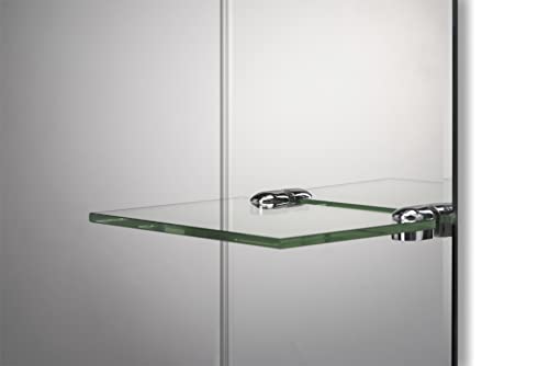 Croydex Bampton Bevelled Edge Wall Mirror 32-Inch X 24-Inch With Shelves And Hang 'N' Lock Fitting System #TOP4