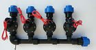 collettore irrigazione 4 zone 4 elettrovalvole 24v con portagomma compressione da 32 mm per impianti di irrigazione giardino giardini automatici