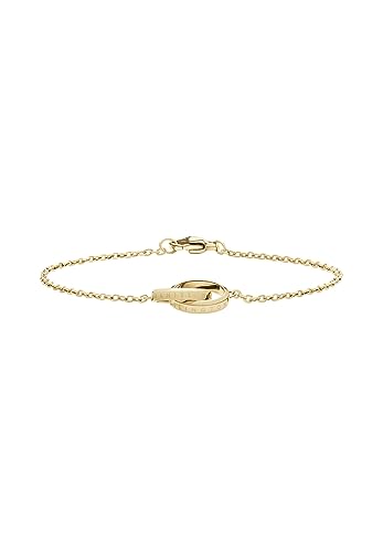 Image of Daniel Wellington Elan Unity Chain Bracelet - 316L Stainless Steel, Interlocking Double Circle Bracelet for Women & Men