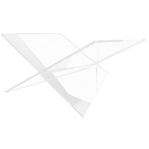 OFFSCH X-Shaped Acrylic Book Stand for Displaying Bibles and Magazines Multi-Occasion Use Modern Transparent Design for Organization