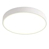 Style home LED Deckenleuchte 12W Deckenlampe, Warmweiß 3000K, Ultraslim Ø23x5cm, Moderne Leuchte für Küche Diele Flur Kinderzimmer Büro A001-12W-W(Weiß)