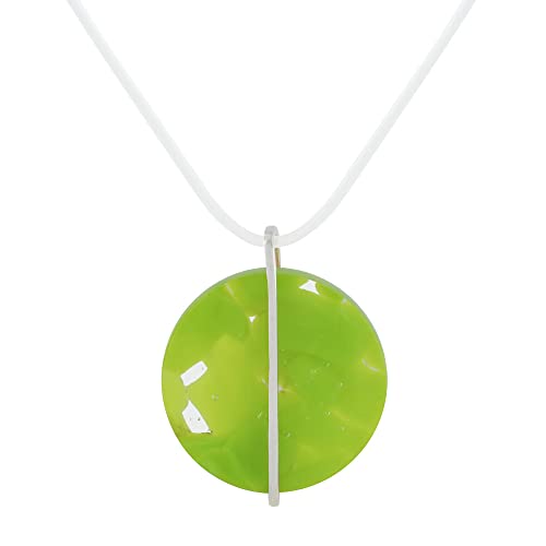 Pendentif Argent 925 Les Poulettes Bijoux en pâte de verre artisanale