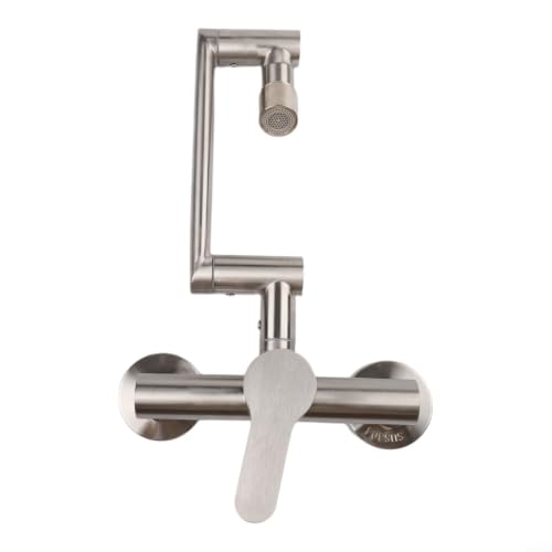 Robinet mural orientable 360 avec double commande eau chaude et froide