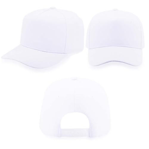 Image of 12 Pack Seamless Baseball Caps Wholesale Bulk - No Center Seam, DIY Friendly, Adjustable Breathable Lightweight for Men Women
