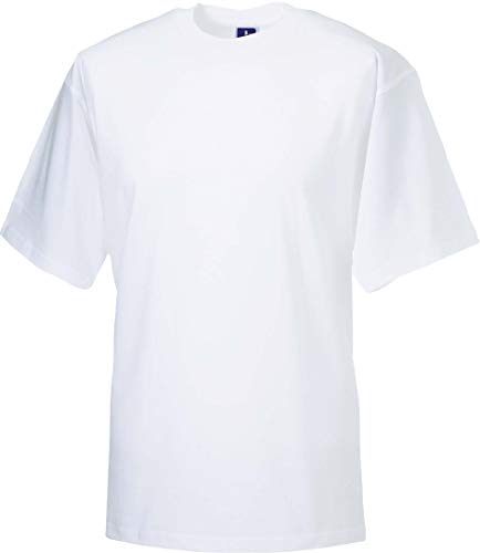 Russel Europe Herren Marken T-Shirt, Farbe:White, Größe:4XL