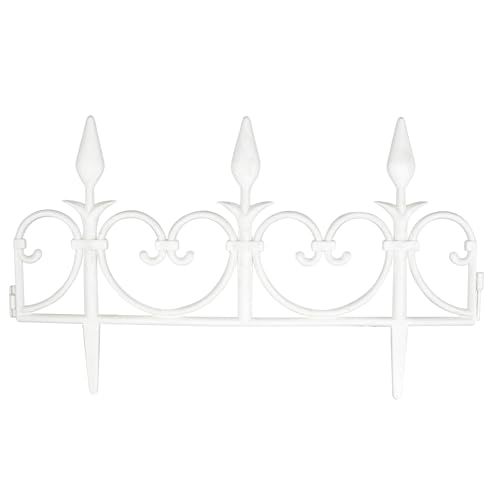 Bordillos de Jardín de Plástico Flexible 50x30cm, Blanco