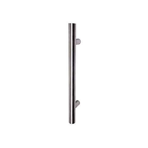 Image of T Bar Pull Handle Bolt Through 32 x 800mm Overall - Satin Stainless Steel