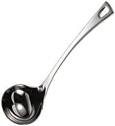Wenkoni Gravy Ladle,Small Ladle,Gravy Spoon,Ladle spoon Heavy Duty 18/10 Stainless Steel 8.7 inch Gravy Ladle for Serving,Dishwasher safe,Silver,1Pack