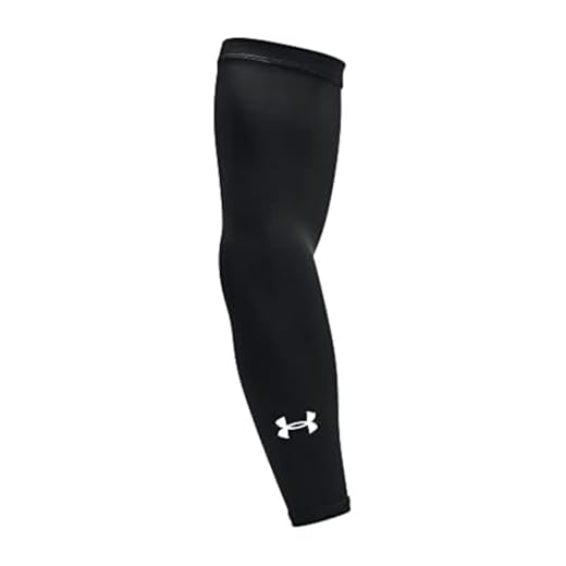 Under Armour unisex adult Team Sleeve Arm Warmers, Black (001 White, Large-X-Large US