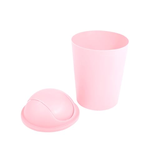 MSV Abfalleimer AKO 5,5 l mit Schwingdeckel pastellrosa, Polypropylen, Babyrosa, Pink