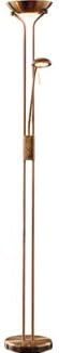Father and Child Uplighter Floor Lamp - Antique Brass.