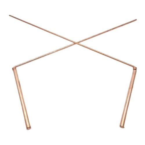 Colaxi 2X Pure Copper Metal Detection Rods Dowsing Rods Traditional Detect Rods Sturdy Portable Divining Rods for Searching Outdoor