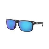 Oakley Męskie okulary przeciwsłoneczne Holbrook 9102F0, matowy czarny/Prizmsapphirespolarized, 55, Matowy czarny/Prizmsapphirespolaryzowane, 55