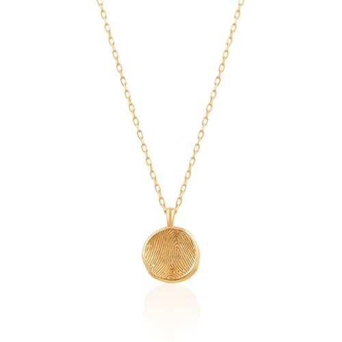 CAITLYNMINIMALIST Fingerprint Necklace Rose Gold