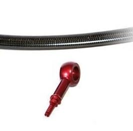 Manguera de aviación de freno trasero para Honda CB 600 F Hornet ABS 2007-2010 - Estilo carbono, Rojo