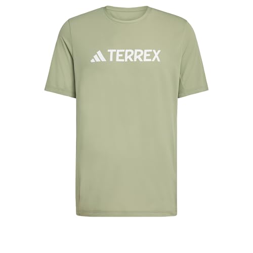 adidas Men's Terrex Multi Climacool Logo Tech T-Shirt, Tent Green, L