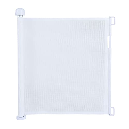 ESTEXO Treppenschutzrollo Türschutzgitter Treppenschutzgitter Treppengitter Türgitter Absperrgitter Rollo Ausziehbar Weiß