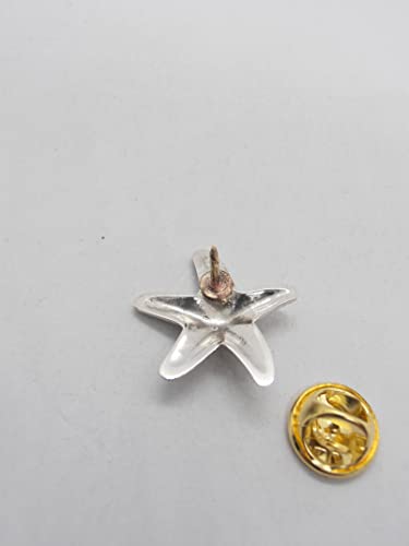 Broche Étoile de Mer Argent 925 Pins Veste Bijou Echinoderma Mer