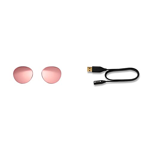 Bose Frames Lens Collection, Mirrored Rose Gold Rondo Style (Polarized), interchangeable replacement lenses, Medium &amp; Frames Charging Cable- Replacement Charging Cable