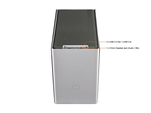 Image of Cooler Master NR200P White SFF Small Form Factor Mini-ITX Case with Tempered Glass or Vented Panel Option, PCI Riser Cable, Triple-Slot GPU, Tool-Free and 360 Degree Accessibility
