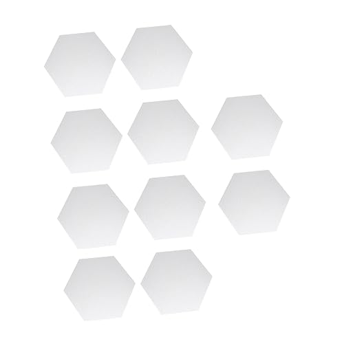 HOMSFOU 10pcs Self-Adhesive Hexagon Felt Message Board for Home Wall Display Board for Photos and Notes Easy to Install Bulletin