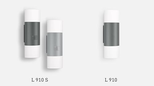 Steinel LED Außenleuchte L 910 S anthrazit, Wandleuchte LED mit 180° Infrarot Bewegungsmelder, 12m Reichweite, Dauerlicht, Softlichtstart, IP44 als Außenbeleuchtung mit Bewegungsmelder geeignet
