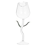 Verre à cocktail en verre à motif de rose – très tendance et original, il peut également servir de décoration de table pour vos réceptions. verre transparent à motif de rose