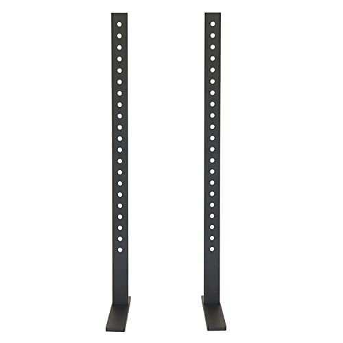 Image of SAFWE TVBS 1832 Universal TV Base Stand | Tabletop Mount for 14-32 Inch LCD & LED TVs | VESA Compatible up to 100x200, 200x200, 200x300 mm | Black Finish TV Stand for Desk Table