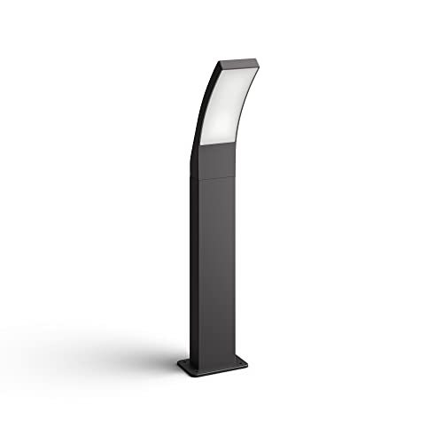 Philips Borne Exterieur LED, Luminaire Exterieur, Gris Anthracite, Résistant à l'eau IP44, Philips Splay pour éclairage de votre maison, jardin et terrasse