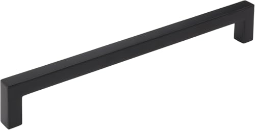 Image of Amerock BP36908FB | Matte Black Cabinet Pull | 7-9 /16 inch (192mm) Center-to-Center Cabinet Handle | Monument | Furniture Hardware