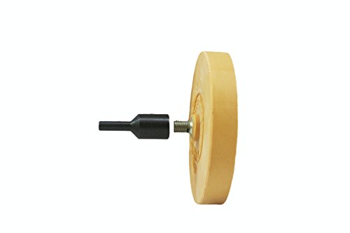 Image of ABN Rubber Eraser Wheel 4in Pad & Adapter 1-Pack - Pinstripe, Adhesive Remover, Vinyl Decal, Graphics Removal Tool