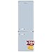 Amica KGCR 387 100 L Retro Kühl-/Gefrierkombination / Baby Blue (Hellblau) / 181cm (H) x 55cm (B) x 62cm (T) / Retro-Design / Kühlschrank mit Gefrierfach
