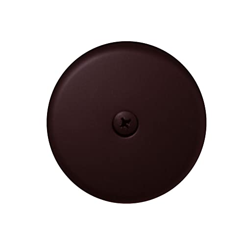 Westbrass 3-1/8" Single Hole Overflow Face Plate And Screw, Oil Rubbed Bronze, D328-12 #TOP2