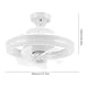 Demiawaking Ventilator LED Deckenventilator mit Beleuchtung, Universal E27 LED Deckenventilatoren mit Lampe mit Fernbedienung 3 Geschwindigkeiten Dimmbar, 3200-6500 K (Mit Sockel)