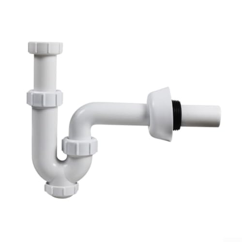 Tubo de drenaje para fregadero de PP+PVC G1 de 1/4 pulgadas con robusto grosor de pared de 1,5 mm y camino de flujo optimizado en forma de U