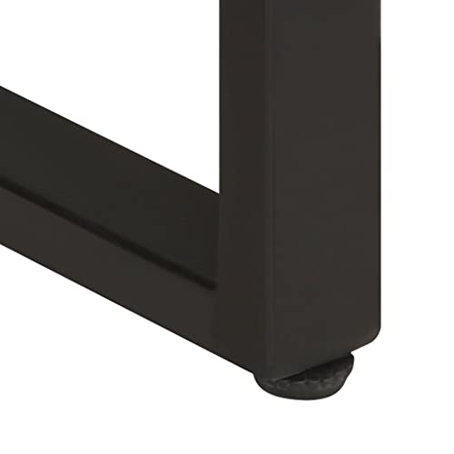 Mesa de comedor de madera de mango 180x90 cm con patas de hierro 7