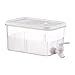 Distributeur De Boissons avec Robinet, Distributeur Eau Frigo, Distributeur d'eau en Plastique avec Couvercle,Transparent, pour Fêtes, Mariages, Restaurant (3L/5L)