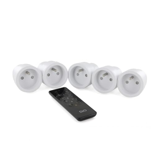 Kit de 5 enchufes nano On/Off + mando a distancia 4 canales - DiO 1.0